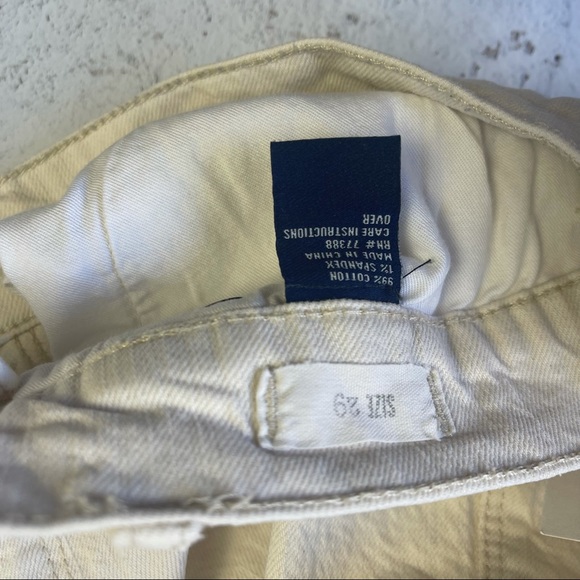 Madewell Ivory Cream Raw Hem Denim Summer Shorts Size 29 - Picture 4 of 4